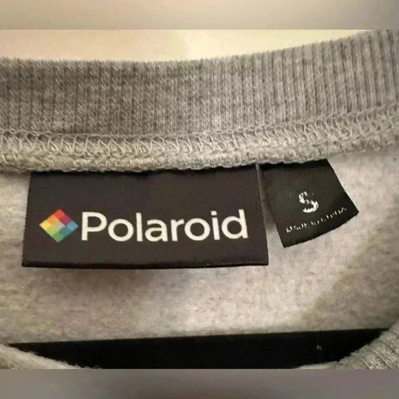 Grey Polaroid Crewneck Fleece Sweatshirt - Picture 4 of 5